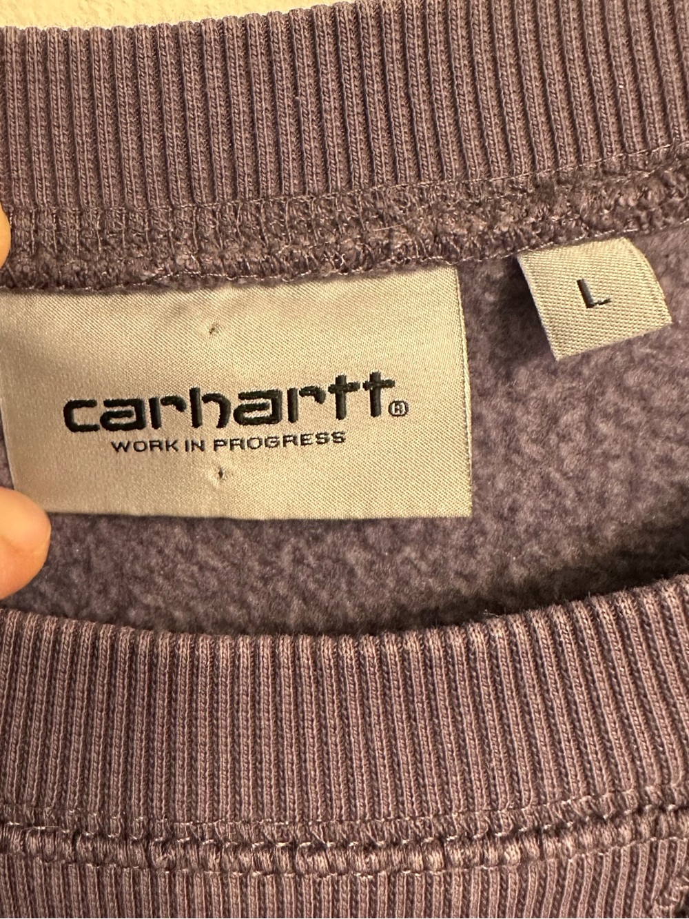 Carhartt WIP Crewneck Sweatshirt Purple/Lilac Size L Heavyweight ptp23 - Picture 4 of 9